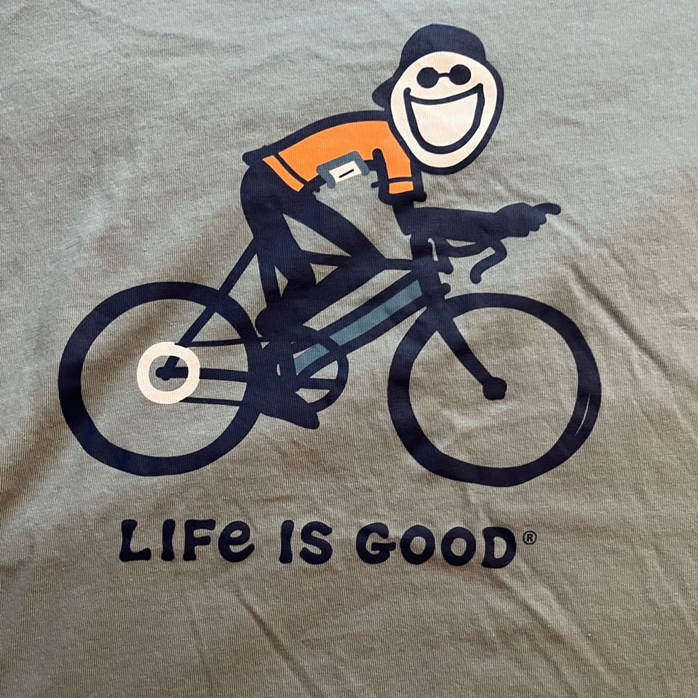 Life is good bicycle shirt